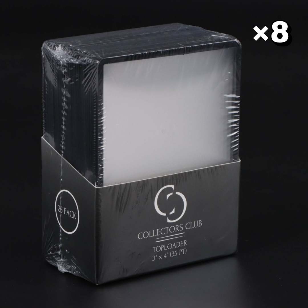 x8 Toploader Borde Negro (25u)